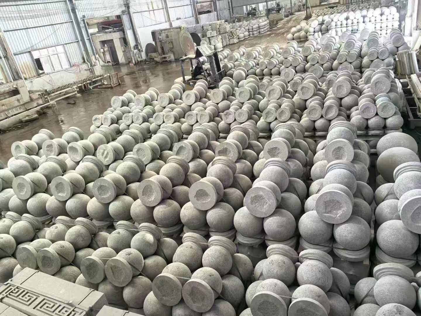 重庆芝麻白圆球 石球 挡车球